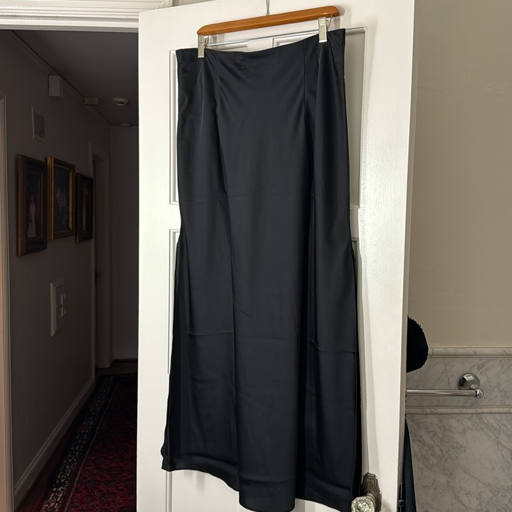 J. Crew Black Maxi Skirt with Side Slit - Picture 9 of 10